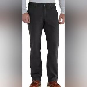 Carhartt Men's Black Rugged Flex Relaxed Fit Canvas Work Pants Size 32 x 34 EUC